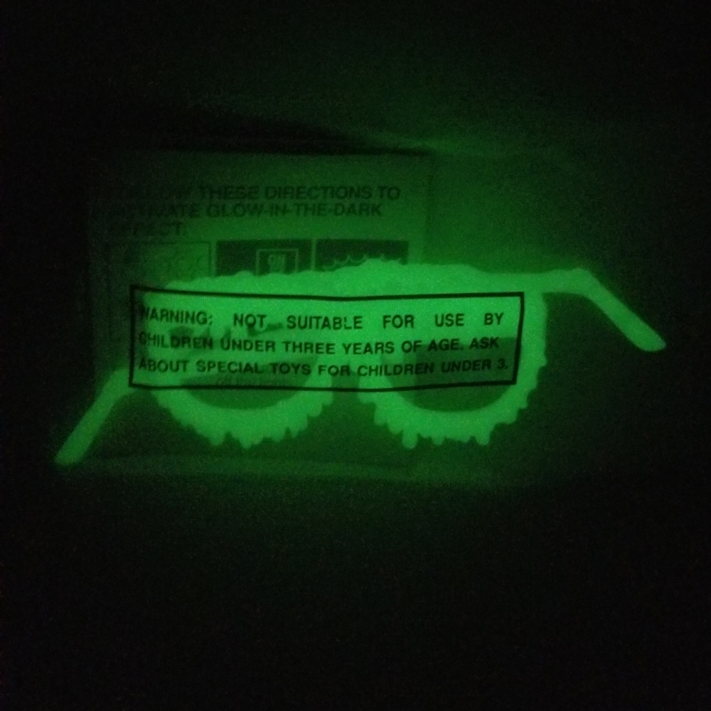 NWOT NIB '93 kids glow in the dark glasses - Picture 2 of 5